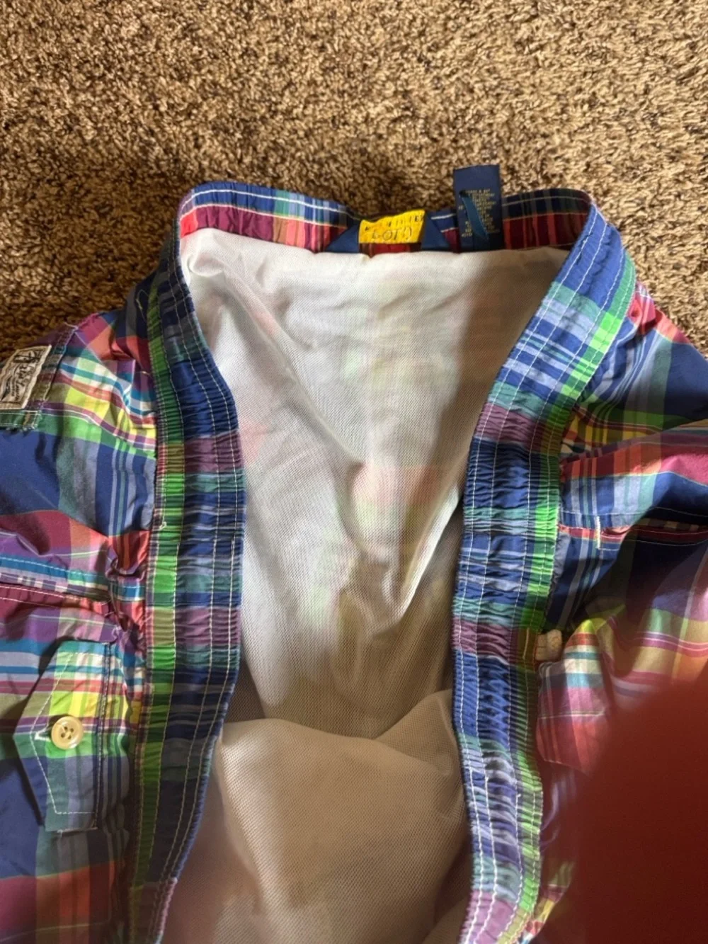 Vintage Polo Ralph Lauren multicolor plaid swim trunks Size 4XB / 4X